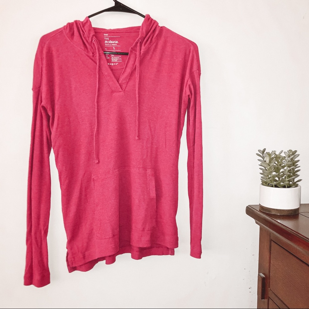 🌿 Gap The Octavia Waffle Hoodie Pink